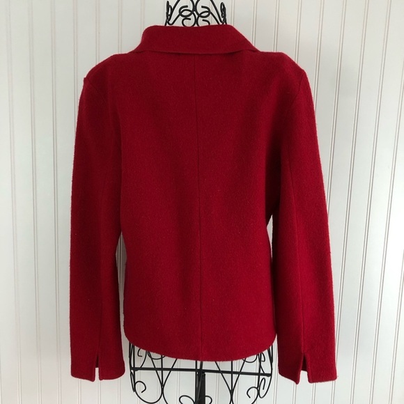 Casual Corner Wool Red Double Breasted Jacket - Picture 5 of 11